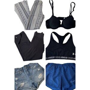 Womens Activewear Clothing Lot Madewell Aerie Nike Shorts Yoga Pants Juniors XS